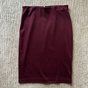 Premise burgundy pencil skirt